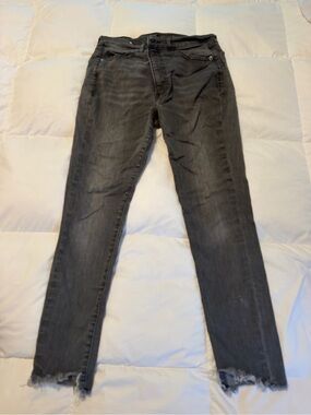 Gray Distressed Skinny Jeans